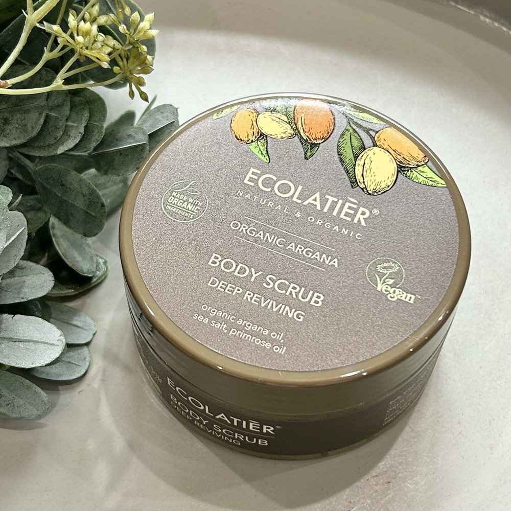 Body Scrub with Organic Argan Oil Deep Reviving Salt Exfoliating Body‎ Scrub NEW